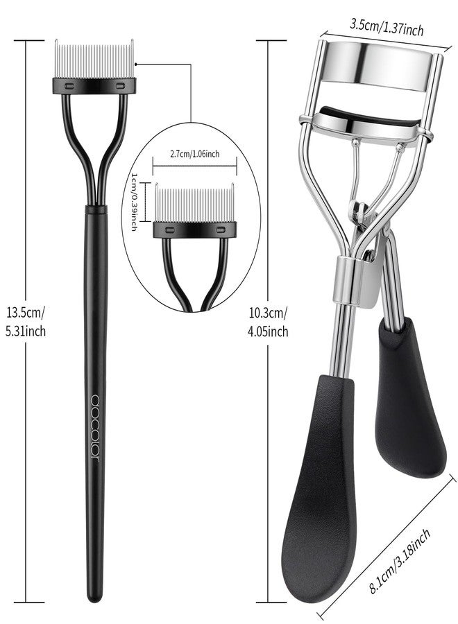 docolor Eyelash Curler with Eyelash Comb, Lash Curler with 8 Pcs Silicone Refill Pads Suitable for All Eye Shapes Curl up to one Day Easy to Operate No Pinching or Pulling Eyelash Eye Makeup Tool - Image 5